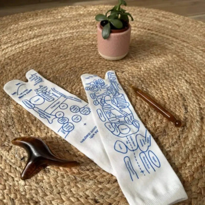 Acupressure Foot Massage Socks & Tools (Family Pack, 2 Pairs)
