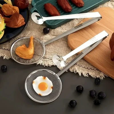 Stainless Steel Strainer Tongs